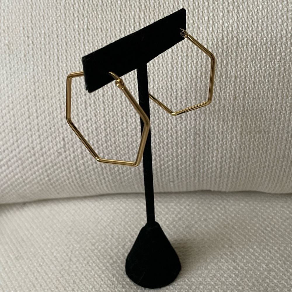 Geometric Gold Hoop Earrings